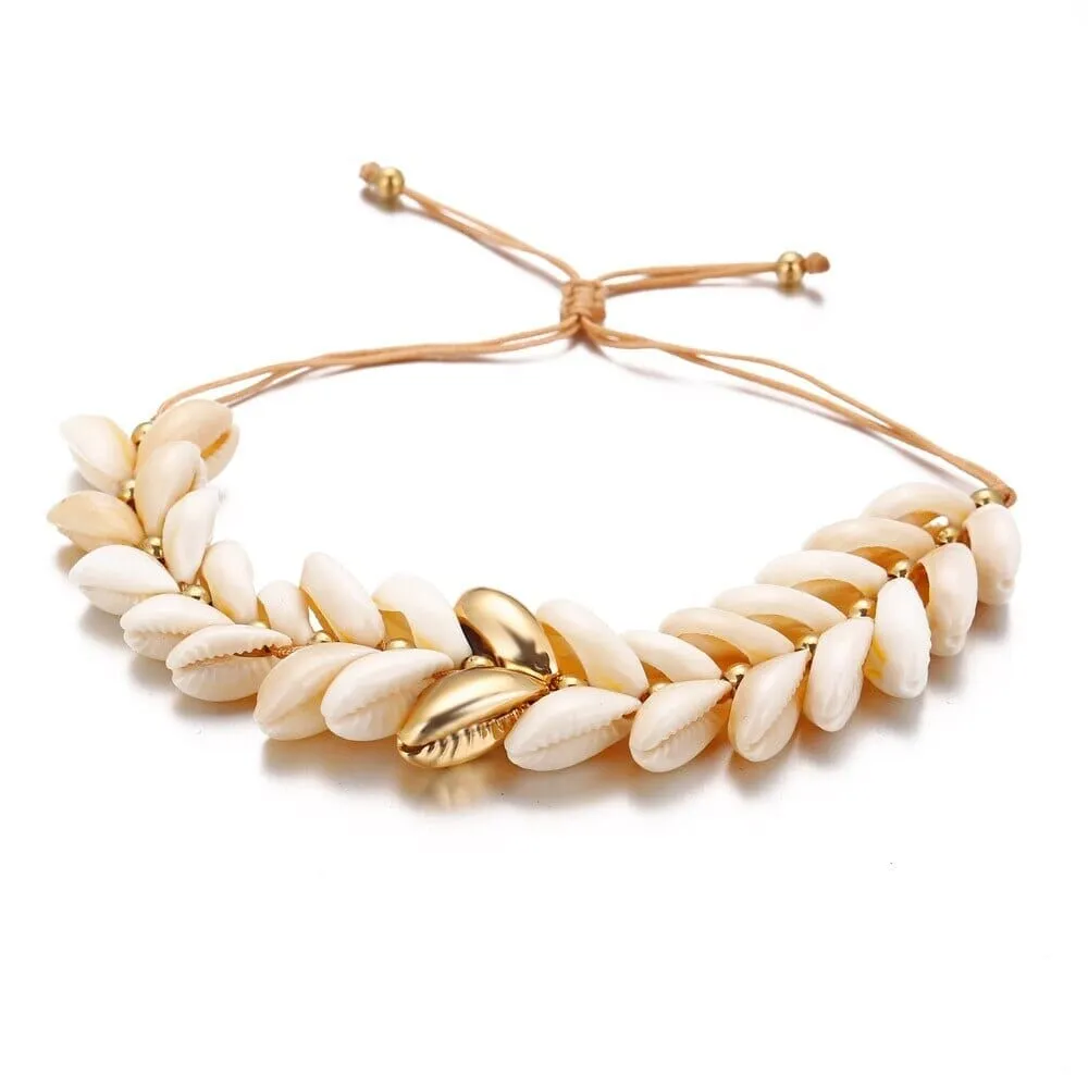 Rope Friendship Summer Gift Puka Sea Shell Bracelet