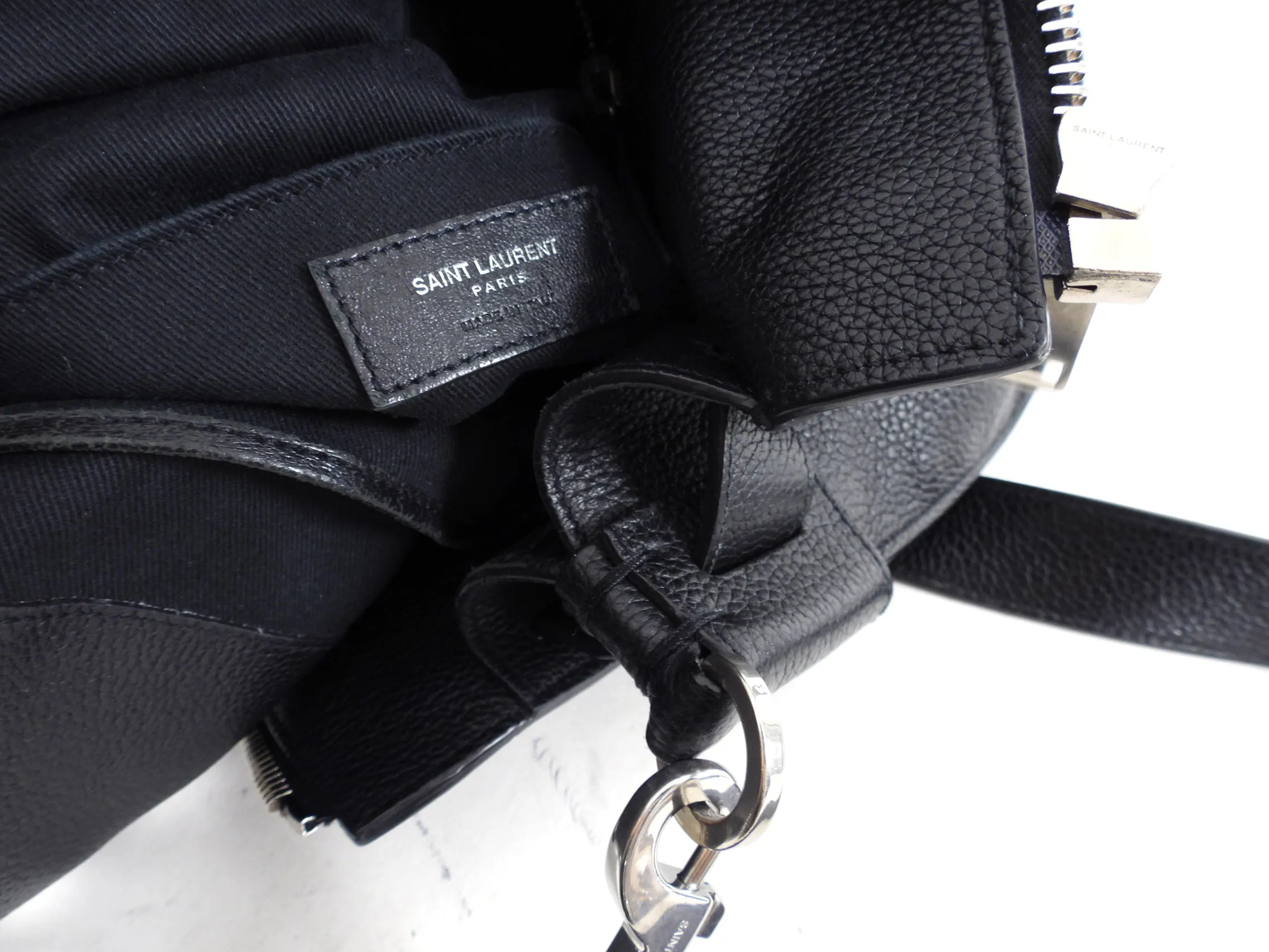 Saint Laurent Black North South Sac de Jour Work Bag