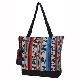 SALE! Black Cow Serape NGIL Canvas Tote Bag