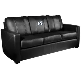 Silver Sofa with Colorado School of Mines M Logo