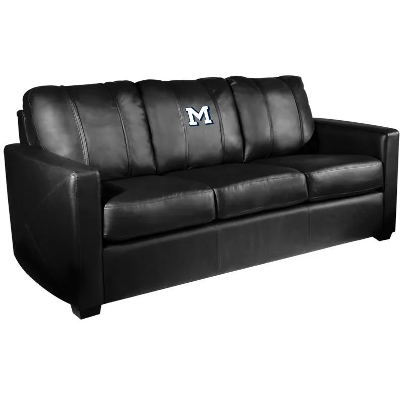 Silver Sofa with Colorado School of Mines M Logo