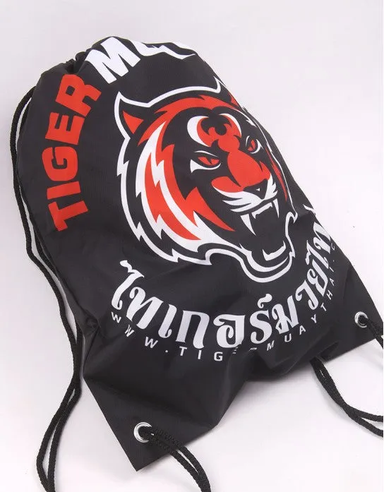 TMT String Bag Tiger Logo Black,White