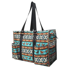 Western Bronco NGIL Zippered Caddy Large Organizer Tote Bag