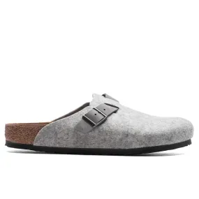 Wide Boston Leather - Light Grey