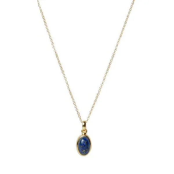 Zayah Lapis Lazuli Oval Necklace