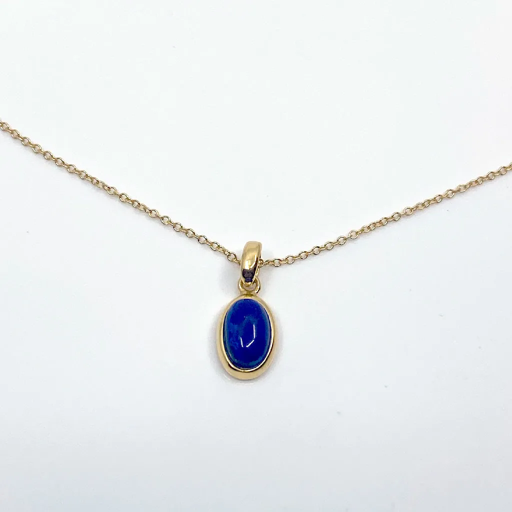 Zayah Lapis Lazuli Oval Necklace